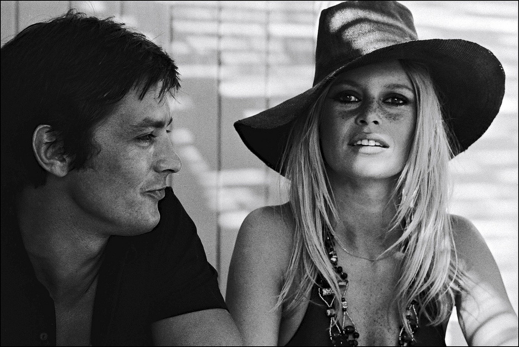 Brigitte Bardot with Alain Delon